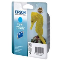 Epson Seahorse T0482 Ink Cartridge, Cyan Single Pack, C13T04824010